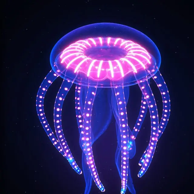 Atolla jelly, a plate from Glowing Oceans by Firoiu Dan Nicolae