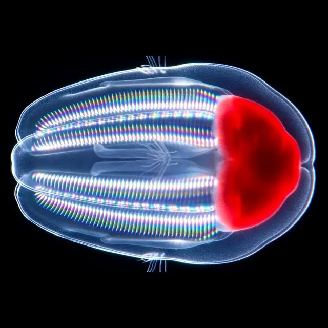 Bloody-Belly Comb Jelly, a plate from Glowing Oceans
