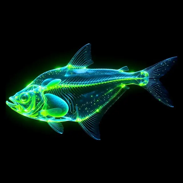 Diaphanous Hatchetfish, a plate from Glowing Oceans