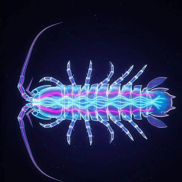 Giant Isopod, Bathynomus giganteus, a plate from Glowing Oceans