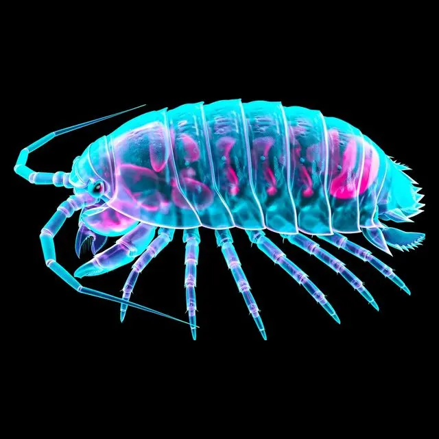 Giant Isopod, a plate from Glowing Oceans
